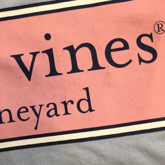 Vineyard Vines Long Sleeve Tee Shirt in Light Blue with Pink - Picture 6 of 6